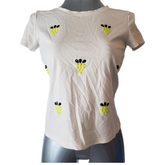Lagogo Beaded Graphic Tee – Size 38 - Picture 1 of 4
